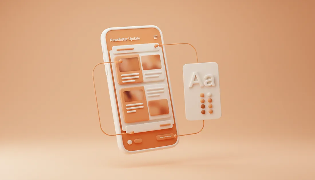Email UX design illustration